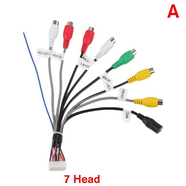 Car Stereo Radio RCA Output AUX Wire Harness Wiring Connector Adaptor Subwoofer Cable 4G SIM Card Slot Car Radio Cable 20 P Plug