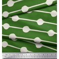 thumbnail image 3 of Soimoi Green Poly Georgette Fabric Dot & Stripe Print Sewing Fabric Yard 52 Inch Wide, 3 of 5