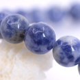 thumbnail image 2 of Bracelet Extensible Unisexe en Perles Rondes de 8 mm avec Pierre Précieuse Jaspe à Taches Bleues Naturelles 7 Pouces, 2 of 2