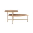 thumbnail image 4 of Linon Devyn Table Basse à Deux Niveaux en Bois et Métal, Naturel et Or, 4 of 14