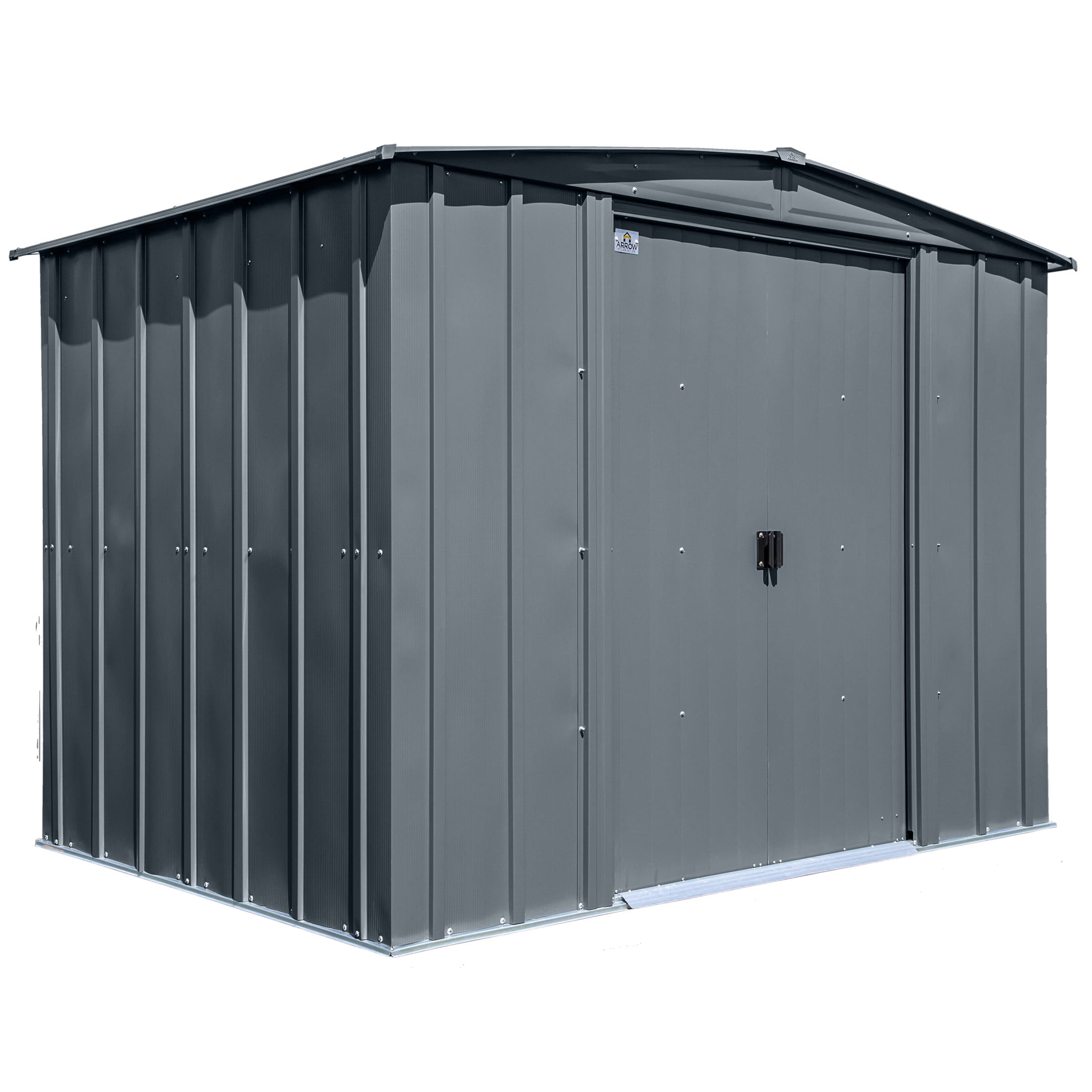Arrow Classic 8 x 6 x 6 ft Charcoal Steel Storage Shed