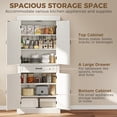thumbnail image 4 of HOMCOM 71" Freestanding Kitchen Pantry with 4 Doors and 2 Large Cabinets, 4 of 10