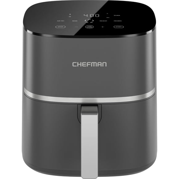 Chefman TurboX Friteuse à Air Chaud 4-en-1, Friteuse à Air de 5 Pintes pour Poulet Extra Croustillant, Frites, Ailes et Plus, Fonctions de Friture à Air, Cuisson au Four, Réchauffage et Surgelé, Commandes Tactiles Numériques, Lave-Vaisselle