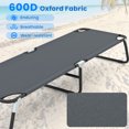 thumbnail image 4 of Patiojoy Lit de Camp Pliant pour Adultes Chaise Longue Portable avec Tissu Oxford Respirant Pieds Robustes en U, 4 of 8