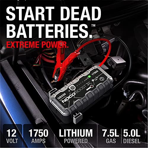 NOCO Boost X GBX55 1750A 12V UltraSafe Démarreur de batterie au lithium portable, pack booster de batterie de voiture, chargeur de banque d'alimentation USB-C et câbles de démarrage pour moteurs à ess