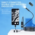 thumbnail image 3 of yeacher Dual-Lens Endoscope Camera for iPhone/iPad/Android - 1920P HD, IP68 Waterproof, 1M Rigid Cable, 8+1 Adjustable LEDs, Black AN112, 3 of 6