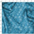 thumbnail image 4 of Soimoi Blue polyester Crepe Fabric Snow Flakes Floral Printed Craft Fabric by the Yard 52 Inch Wide, 4 of 5