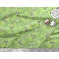 thumbnail image 3 of Soimoi Green Poly Georgette Fabric Leopard Animal Skin Print Sewing Fabric Yard 42 Inch Wide, 3 of 3