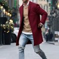 thumbnail image 2 of Qertyioot Hauts pour Hommes Automne Hiver Décontracté Manches Longues Bouton Veste Mode, 2 of 6