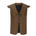 thumbnail image 2 of EGNMCR Débardeurs Homme Homme Rayé Mode Rétro avec Poches à Simple Boutonnage Col en V Débardeurs Hauts Blouse, 2 of 4