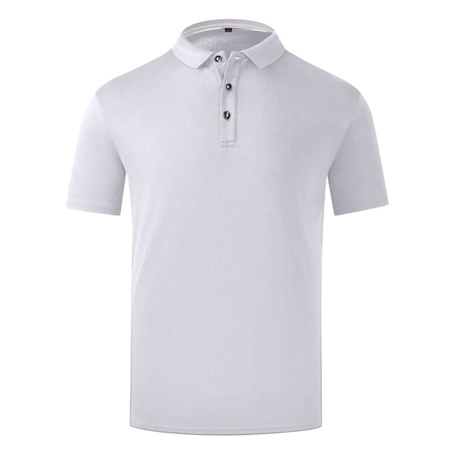 CFLVAEK Women's Business Shirts 3 Button Short Sleeve Summer Tops Dressy Work Collared Formal Tee
