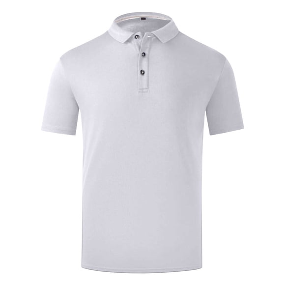 CFLVAEK Women's Business Shirts 3 Button Short Sleeve Summer Tops Dressy Work Collared Formal Tee