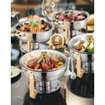 thumbnail image 1 of VEVOR 5 Qt Ensemble de 4 Plats Ronds Anti-Frottement pour Buffet Poêle Pleine Grandeur Acier Inoxydable Or, 1 of 9