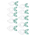 thumbnail image 3 of Clips Papier, 100 Pcs Lumière Processus Portable Galvanoplastie en Forme de Trombones pour le Bureau pour les Documents Radis Blanc, 3 of 8