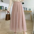 thumbnail image 4 of Jupes en Tulle pour Femmes, Taille Haute Élastique, Longue Jupe de Cocktail, Plissée à Étages, Ligne A, en Maille, Jupe de Plage pour Bal, 4 of 7