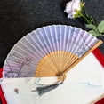 thumbnail image 2 of Paper Fans Set – Stylish Folding Hand Fans for Dance Party and Craft Use – Handheld Fans for Concerts Weddings and Events, 21x5 cm, Pink 2Packs, 2 of 9