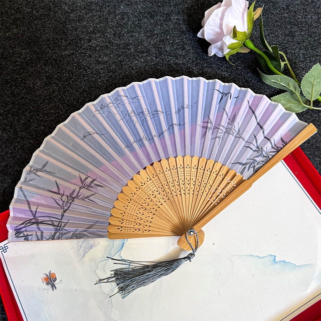 Paper Fans Set – Stylish Folding Hand Fans for Dance Party and Craft Use – Handheld Fans for Concerts Weddings and Events, 21x5 cm, Pink 1Pack