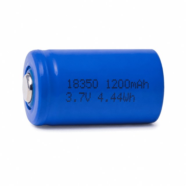 Portable Alimentation 3,7 V 18350 Batterie Li-Ion Rechargeable à Bouton 1200 mAh