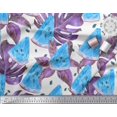 thumbnail image 3 of Soimoi Polyester Crepe Fabric Monstera Leaves & Watermelon Fruits Print Sewing Fabric Yard 42 Inch Wide, 3 of 3