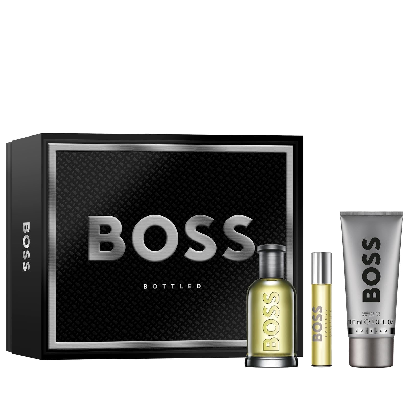 Parfum Hugo Boss Boss Bottled EDT 100 ml pour Hommes Ensemble 3 Pcs