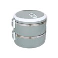 thumbnail image 1 of Agiferg 1400ml 2 Layer Round Food Lunch Box Stainless Steel Lunch Box Lunch Box Food Storage Box Children's Lunch Box Hot Food, 1 of 1
