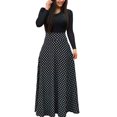 thumbnail image 1 of Tralilbee Robe Longue Imprimée pour Femme Pièce Florale Col Rond Banquet Mode Élégante Robe Moulante Moderne Aguichant Grande Taille, 1 of 3