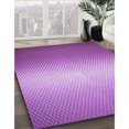 thumbnail image 3 of Ahgly Tapis d'Intérieur Lavable en Machine Carré Violet Transitionnel, 7 Pieds Carré, 3 of 7