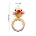thumbnail image 2 of Cartoon Knitting, Hand Crochet Weaving, Ringing Bell, Wooden Ring, the Bell Inside Can Make A Sound F, 2 of 4