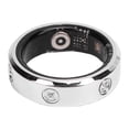 thumbnail image 1 of Sports Tracker Ring, Inlaid Rhinestone Stainless Steel IP68 Water Proof Comfortable Wear Smart Finger Ring  for Daily Life Work Size 6 16.85mm / 0.66in,Size 7 17.5mm / 0.69in,Size, 1 of 7