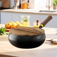 thumbnail image 2 of veasfak Cast Iron Pan Cookware Traditional Large Belly Wok for Camping Hotel Kitchen S S, 2 of 9