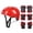 Red, variant on TIMIFIS Bicycle Helmet, Bike Helmet for Boys and Girls Age 2-8 Years, 7Pcs Multi-Sport Helmet Set Including Helmet Knee Elbow Pad, Helmet for Skateboard Scooter Roller Skating Roller Skating
