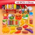 thumbnail image 1 of Kids Pretend Play Kitchen Toys Mini Food Toys Simulation Cookware Cooking BBQ Oven Kit Role Play Game Educational Gift Children, 1 of 7