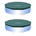 thumbnail image 1 of Intex Housse Ronde de 10 Pieds pour Piscine de Cour Arrière Easy Set Extérieure, Bleu (Lot de 2), 1 of 5