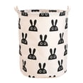 thumbnail image 3 of Hearth & Gear Patterned Linen Laundry Hamper Without Lid Large Open Top Stylish And Breathable Fabric For Bedroom Or Bathroom Easy And Durable Design Laundry Clean And Laundry Rolling Laundry with, 3 of 5
