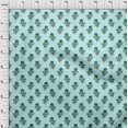 thumbnail image 3 of oneOone Viscose Jersey Fabric Leaves & Floral Block Print Fabric BTY 60 Inch Wide, 3 of 4