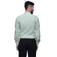 thumbnail image 3 of BESTMAN Chemise en Coton pour Hommes à Manches Longues Imprimée à Col Écarté Chemise Ajustée Formelle, 3 of 5