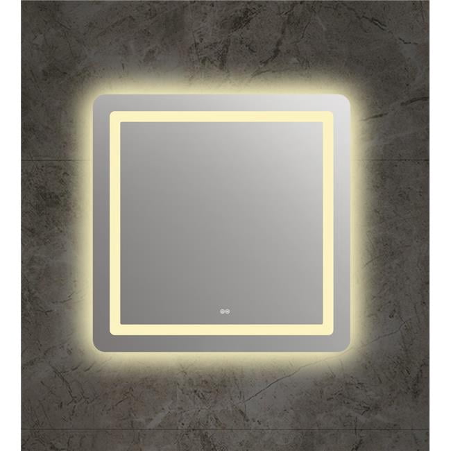Chloe Lighting CH9M002BW24-LSQ Speculo Miroir DEL Rétroéclairé 4000K, Blanc Chaud - 24 Po