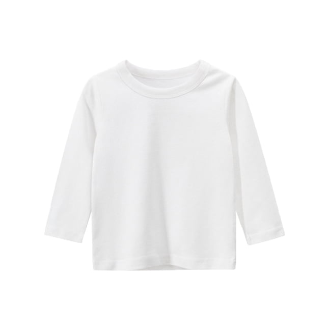 2025 Garçons Tout-Petits 5T Chemises Garçons Manches Longues T-Shirts Basiques Chemise Garçon T-Shirts Décontractés Chemise Hauts Enfant Hauts Garçons Uni