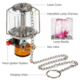 thumbnail image 3 of Outdoor Camping Gas Lantern Piezo Ignition Portable Mini Gas Tent Lamp Light Camping Equipment Cooking Accessories, 3 of 6