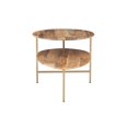thumbnail image 3 of Linon Devyn Table Basse à Deux Niveaux en Bois et Métal, Naturel et Or, 3 of 14