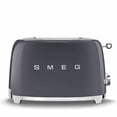 thumbnail image 3 of SMEG 50's Retro Style Aesthetic 2 Slice Toaster in Slate Gray, 3 of 3