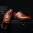 thumbnail image 5 of Kcodviy Classical Style Shoes for Men Leather Loafer Shoes Men Slip on Pu Men's Shoes Leather Low Rubber Sole Leather insoles for Mens Shoes Block Heel Work, 5 of 5
