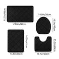 thumbnail image 3 of Dvkptbk Memory Foam Bath Mat 4 Set Bathroom Rugs For 4 Pcs Toilet Mats Universal Soft Comfortable Water Absorption Non-Slip Thick Machine Washable Easier To Dry Dark, 3 of 7