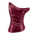 thumbnail image 4 of Women's Off Shoulder Faux Leather Tank Top - Sleeveless, Asymmetrical, Side Ruched, Slim Fit, Perfect for Night Out, 4 of 4