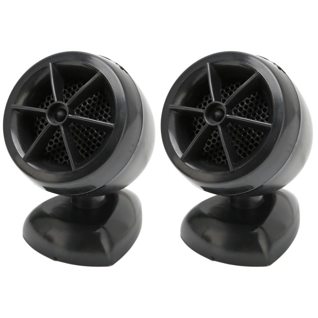 Car Loudspeaker, Universal Reliable Dome Tweeters High Efficiency 2pcs for Audio Systems Silver,Black,Gold