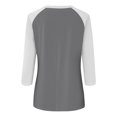 thumbnail image 4 of Birdeem Blouse pour Femmes Mode pour Femmes T-Shirt Imprimé Manches 3/4 Blouse Col Rond Hauts Décontractés, 4 of 12