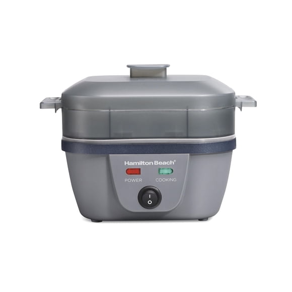 Hamilton Beach Egg Bites Plus Electric Egg Cooker, 6-in-1, 750 Watts, Grey, 25510C