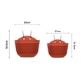 thumbnail image 2 of Wall Hanging Planters Railing Hanging Planters Plastic Plants Pot Wall Mounted Hanging Basket Fence Flower Pots Plants Container with Hooks 1pc, 2 of 9