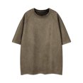 thumbnail image 1 of MAOWAPLG Chemises pour Hommes Chemises d'Été Décontractées Unies Ajustées à Manches Courtes Col Rond, 1 of 1