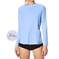 thumbnail image 2 of Meichang Chandail de Protection Solaire UPF 50+ pour Femmes, Léger, à Manches Longues, Coupe Évasée, Chandail de Protection Solaire, Maillot Dermoprotecteur, Chandail de Soleil avec Poche, Randonnée, Plein Air, 2 of 10